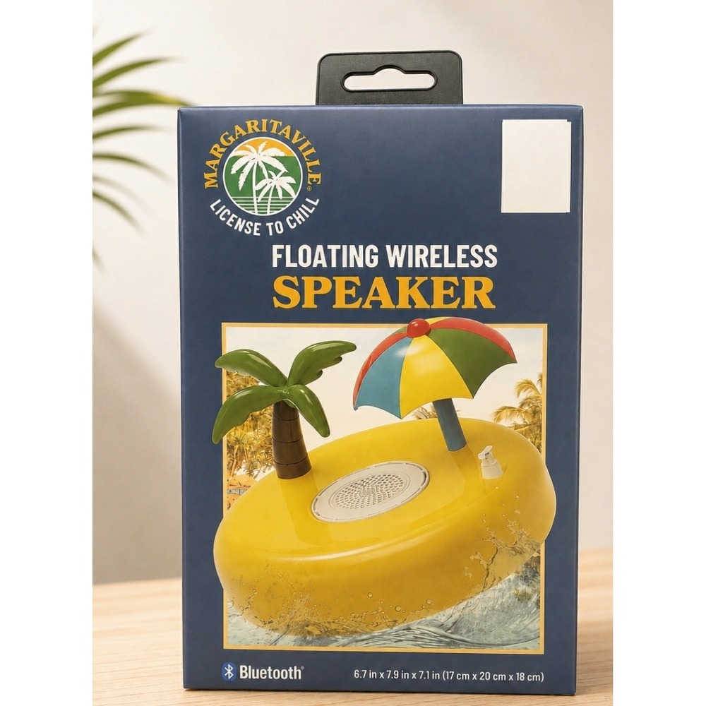 Margaritaville Floating Speaker Wireless Bluetooth Island NEW Inflatable